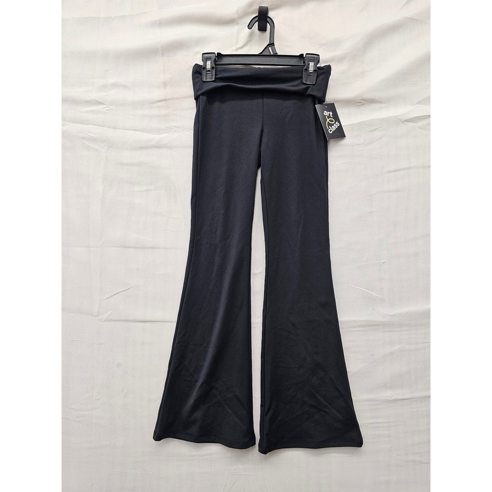 Art Class Girls Flare Pants Black Polyester Blend Casual Size Medium